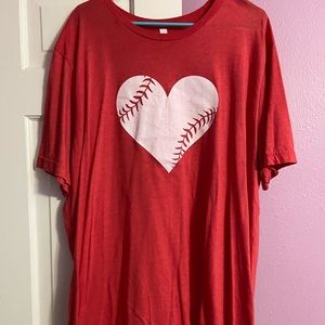 Baseball heart T-shirt